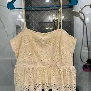 Eyelet peplum top from Target